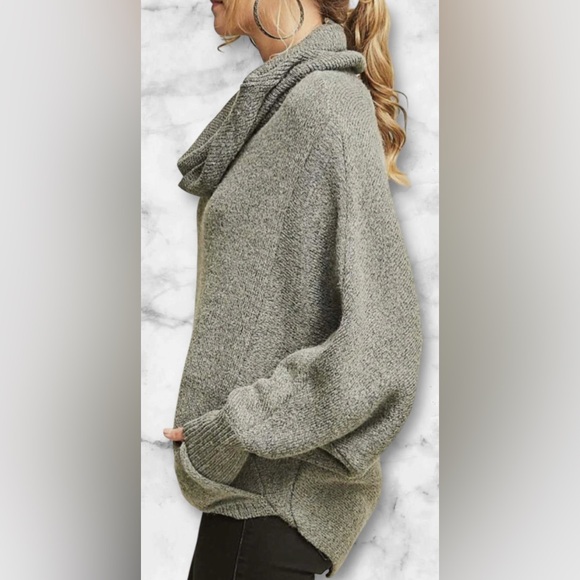 Entro Cowl Neck Oversized Sweater Kangaroo Pocket Size S - Picture 6 of 13